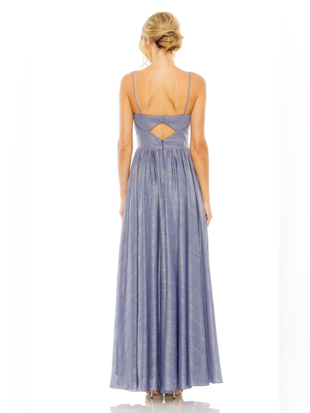 Mac Duggal Metallic Cut Out Maxi Dress - Picture 2 of 3